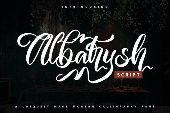 Albatrysh Font: A Bold Script for Digital Branding and Web Design