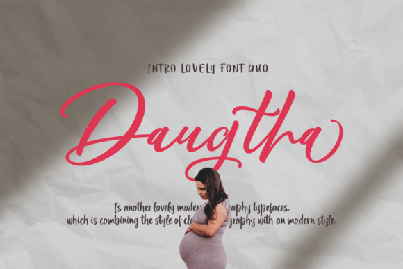 Daugtha Font: A Modern Script Typeface for Editorial Design