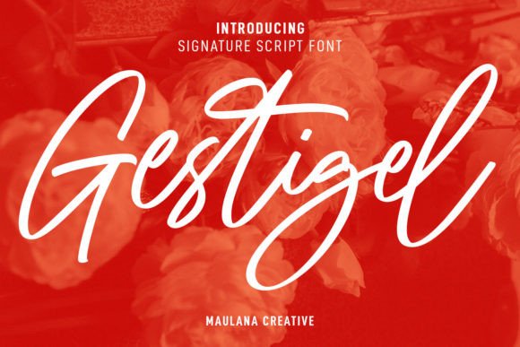 Gestigel Font: A Script Amp Typeface for Romantic Branding