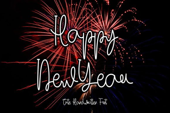 Happy Newyear Font: A Handwritten Typeface for Editorial Elegance