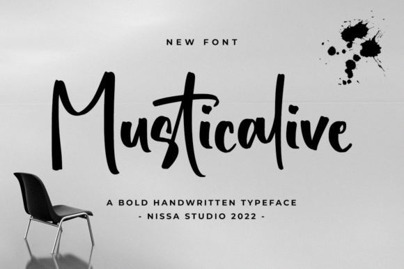 Musticalive Font: A Bold Script for Digital Design