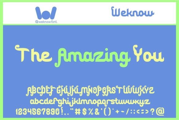 The Amazing You: A Playful Script Font for Cheerful Branding